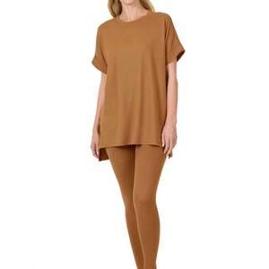 NEW LITTLE SECRET OF MINE women's soft ladies loungewear set in brown